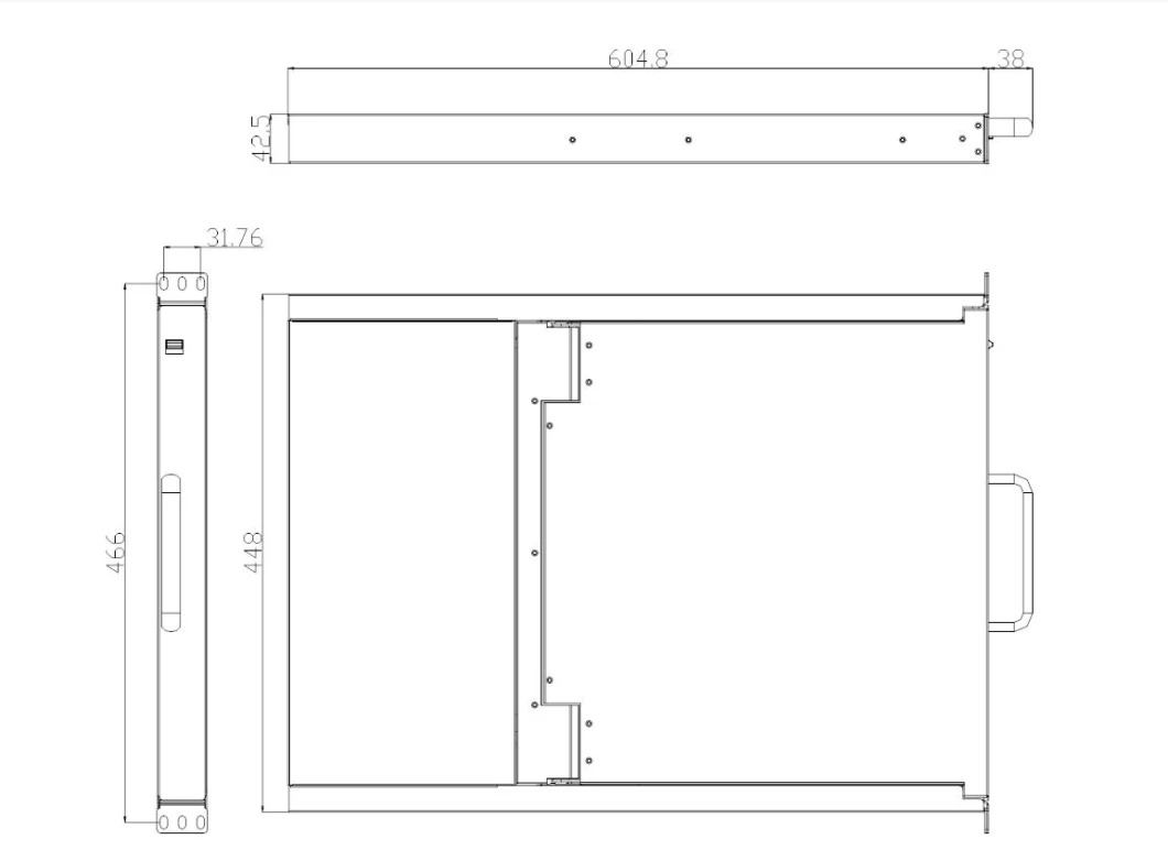 1u Height for Standard 19 Inch Rack Mounted Lh1916 Kvm